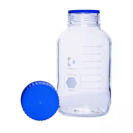 DWK Life Sciences LLC Media Storage Bottle Kimble KIMAX GLS 80 Wide Mouth Borosilicate Glass 5,000 mL - M-1156637-1607 - Case of 4