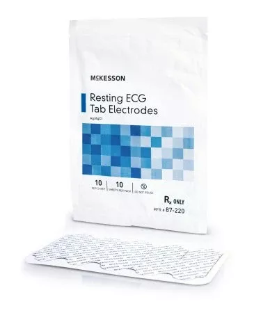 ECG Tab Electrode McKesson Resting Non-Radiolucent 10 per Pack - M-1183985-1127 | Box of 10