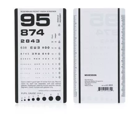 Eye Chart McKesson 14 Inch Measurement Acuity Test - M-1038451-2460 | Each