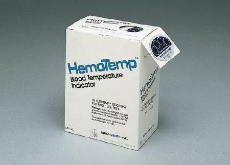 Fisher Scientific Blood Bag Temperature Indicator HemoTemp Celsius 1° to 12°C Adhesive Temperature Sensor Surface Mount Does Not Require Power - M-973411-3882 - Pack of 40
