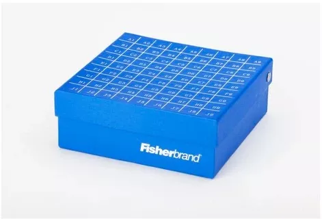 Fisher Scientific BOX, CRYO/FREEZER HINGED HOLDS81 VIALS (50/CS) - M-1129944-1029 - Case of 50