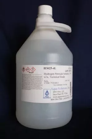 Fisher Scientific Chemistry Reagent Aqua Solutions Hydrogen Peroxide Technical Grade 35% w/w 4 X 4 Liter - M-896126-1442 - Each