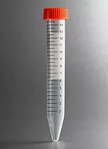 Fisher Scientific Corning CentriStar Centrifuge Tube Conical Bottom Plain 17 X 119 mm 15 mL Orange Screw Cap Polypropylene Tube - M-585724-774 - Case of 500