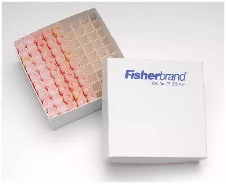 Fisher Scientific Cryo/Freezer Box 2 X 5 X 5 Inch, White, -196°C Operating Temperature For Mechanical Freezers and Liquid Nitrogen Tanks and Storage System - M-1006953-3439 - Each
