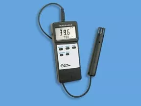 Fisher Scientific Digital Thermometer / Hygrometer Traceable Fahrenheit / Celsius 32° to 122°F (0° to 50°C) Remote Probe Handheld Battery Operated - M-788515-454 - Each