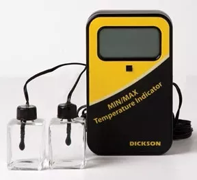 Fisher Scientific Digital Vaccine Thermometer with Alarm Dickson Fahrenheit / Celsius -50° to +122°F (-50° to +50°C) External Thermistor Probe Wall Mount Battery Operated - M-774335-3649 - Each