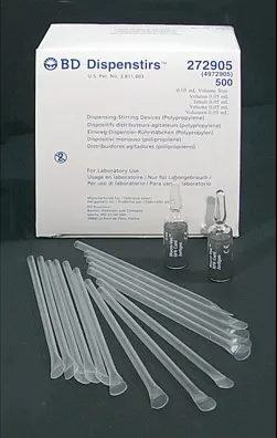 Fisher Scientific Dispensing / Stirring Device BD Dispenstirs 0.05 mL For 18mm Circle RPR Card Tests - M-245520-4688 | Pack of 500