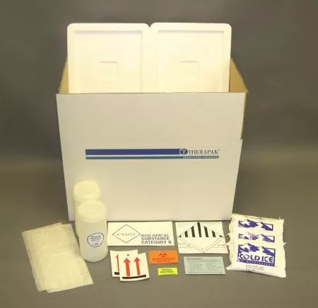 Fisher Scientific Frozen / Refrigerated Specimen Transport System Therapak™ Biological Substance Category B Combination Temperature 12-Tube Capacity - M-866872-3190 - Each