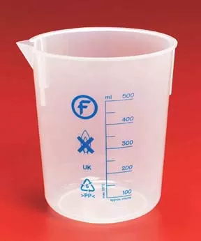 Fisher Scientific Graduated Beaker Fisherbrand™ Polypropylene 1,000 mL (32 oz.) - M-641711-2324 - Pack of 5