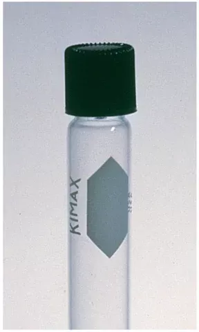 Fisher Scientific Kimble Kimax Test Tube Round Bottom Plain 16 X 125 mm 16 mL Black Screw Cap Glass Tube - M-1027579-4683 - Pack of 72