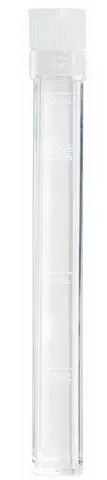 Fisher Scientific LaMotte™ Test Tube Square Flat Bottom Plain 10 mL Without Color Coding Plug Seal Cap Plastic Tube - M-1077797-4342 - Each