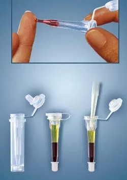 Fisher Scientific Microvette CB 300 Capillary Blood Collection Tube Conical Bottom, Skirted K2 EDTA Additive 10.8 X 43.7 mm 300 µL Violet Pull Cap Plastic Tube - M-508774-442 - Pack of 100