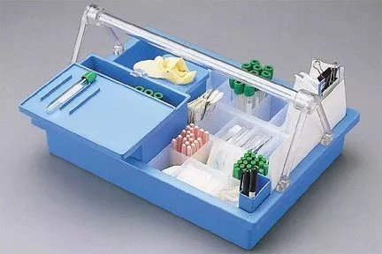 Fisher Scientific Phlebotomy Tray Excel Midsize, With Handle 42+ Tubes - M-569499-2386 - Each