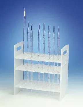 Fisher Scientific Pipette Rack Scienceware 50 Place White 8-3/8 X 4-1/2 X 8-7/8 Inch - M-532369-2580 - Each