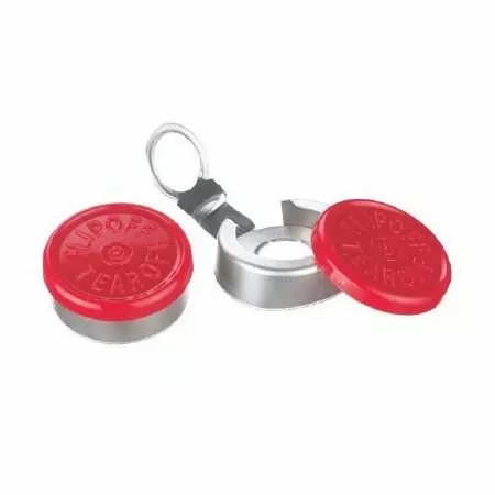 Fisher Scientific Seal Wheaton™ Red, 20 mm Thread, Aluminum Flip Cap Tear-off Closure - M-1057775-21 - Case of 1000
