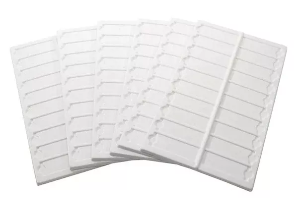 Fisher Scientific Slide Tray 6.5 X 13.5 Inch, White, 20 Device Holds For Microscope Slides - M-769920-1332 - Pack of 6