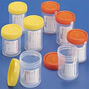 Fisher Scientific Specimen Container LeakBuster™ 53 mm Opening Polypropylene 120 mL (4 oz.) Screw Cap Patient Information NonSterile - M-690768-1164 - Case of 300