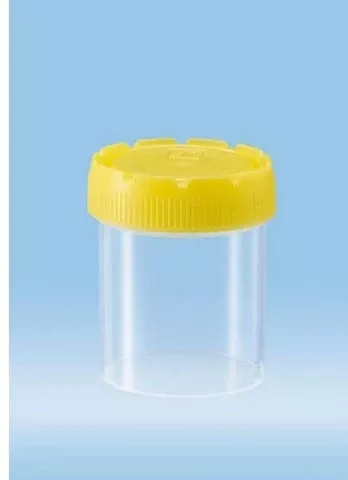 Fisher Scientific Specimen Container Sarstedt™ 44 X 55 mm Polypropylene 70 mL (2.4 oz.) Screw Cap Poly Bagged Sterile - M-711303-3653 - Case of 500