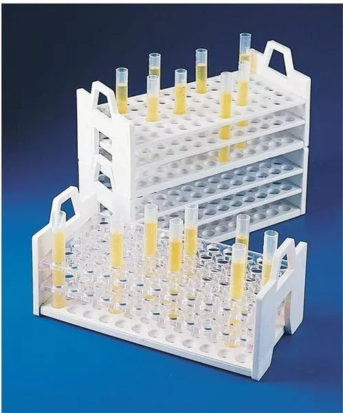 Fisher Scientific Stacking Test Tube Rack SP Scienceware™ 40 Place 16 to 20 mm Tube Size White 20 mm Inner Diameter - M-1110879-3077 - Case of 4