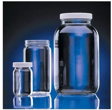 Fisher Scientific Storage Bottle Wheaton Wide Mouth Soda-lime Glass / Polypropylene 125 mL (4 oz.) - M-1102109-3415 - Case of 24