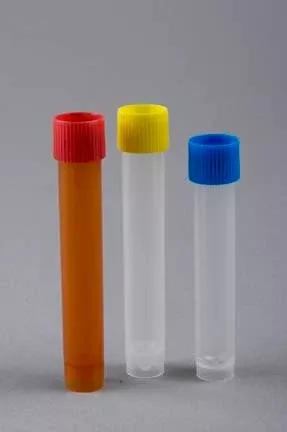 Fisher Scientific Transport Tube Conical Bottom, Skirted Plain 16 X 92 mm 10 mL White Screw Cap Polypropylene Tube - M-526544-4646 - Case of 1000