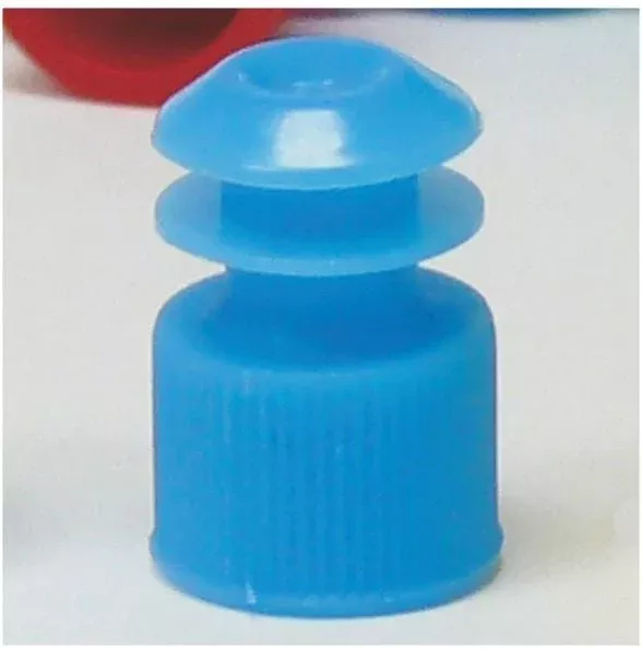 Fisher Scientific Tube Closure LDPE Flanged Plug Cap Blue For 13 mm Tubes NonSterile - M-921952-301 - Pack of 1000
