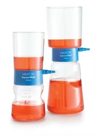 Fisher Scientific Vacuum Filter Unit 10.3 Inch, 500 mL, Clear with Blue Adapter, 0.22 µm Pore Size, 40 cm2 Filtration Area, PES Membrane, Sterile - M-1041136-2844 - Pack of 12