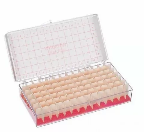 Fisher Scientific Vial Storage Box M-T Vial File™ Clear Polystyrene 60 Vial Capacity - M-1094110-3425 - Case of 6