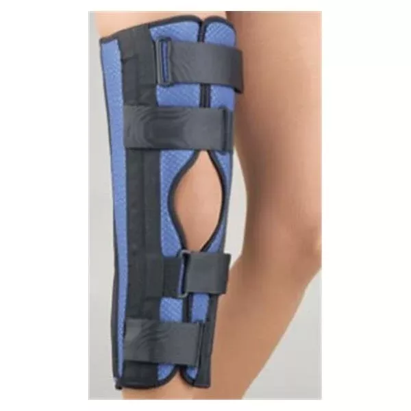 Fla OrthopedicsBrace Immobilizer Adult Knee Fm/Msh Blk/Blu Size 18" Universal Ea