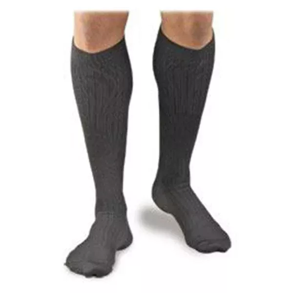 Fla OrthopedicsDress Socks Compression Activa Knee High Closed Toe Men Tan Ea