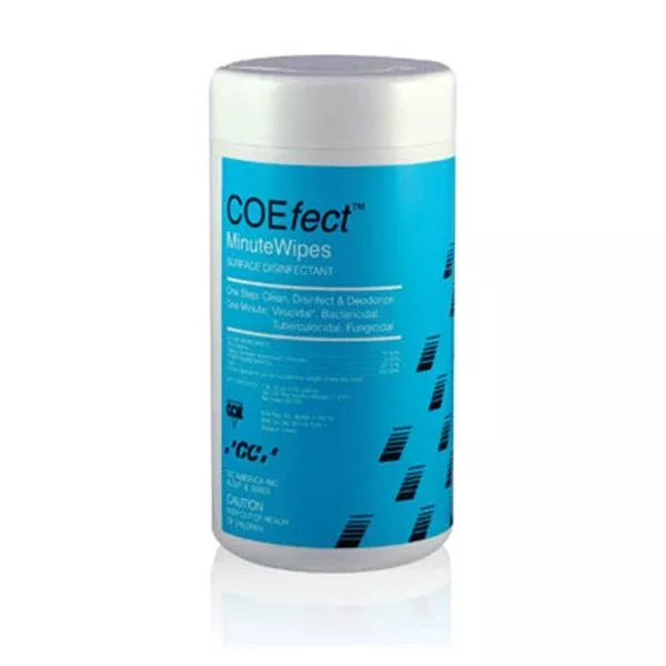 GC America Disinfectant COEfect MinuteWipes 100/Cn, 12 CN/CA (557200)