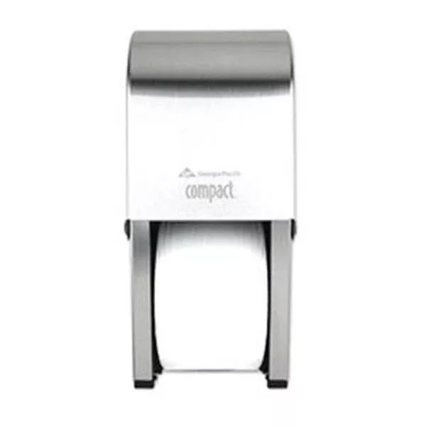 Georgia Pacific Dispenser Toilet Tissue Compact Stainless Steel White Ea