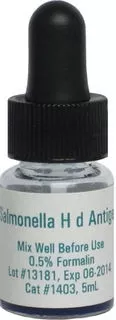 Germaine Laboratories Inc Antigen Salmonella H d 5 mL - M-898225-3599 - Each