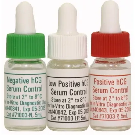 Germaine Laboratories Inc Reproductive Endocrinology Assay Control Human Chorionic Godadotropin (hCG) Serum Positive / Negative / Low-Positive Level 3 X 2.5 mL - M-939135-2210 - Box of 1