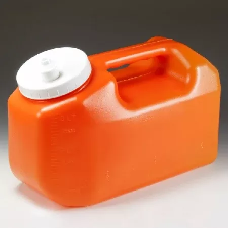 Globe Scientific 24 Hour Urine Specimen Collection Container 11-1/2 X 16 X 24-1/2 cm Polyethylene 3,000 mL (101 oz.) Screw Cap Unprinted NonSterile - M-1026431-3252 - Case of 40