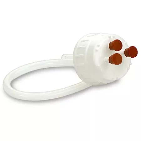 Globe Scientific Bottle Closure Polypropylene Asceptic Transfer Closure White 53 mm For Liquid Aspiration and Transfer Operations - M-1133425-2692 - Each