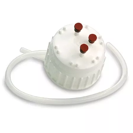 Globe Scientific Bottle Closure Polypropylene Asceptic Transfer Closure White 83 mm For Liquid Aspiration and Transfer Operations - M-1133426-3694 - Each