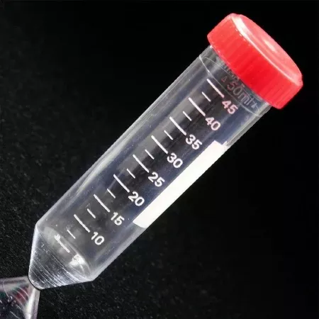 Globe Scientific Centrifuge Tube Conical Bottom Plain 29.5 X 114 mm 50 mL Red Screw Cap Polystyrene Tube - M-1006284-2993 - Case of 500