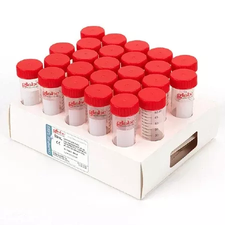 Globe Scientific Diamond Max™ Centrifuge Tube Conical Bottom Plain 50 mL Red Screw Cap Polypropylene Tube - M-1117525-1945 - Case of 500