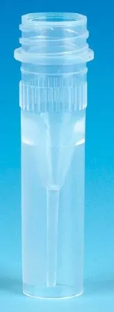 Globe Scientific Microcentrifuge Tube Conical Bottom, Skirted Plain 500 µL Without Color Coding Screw Cap Polypropylene Tube - M-1036719-4604 - Case of 1000