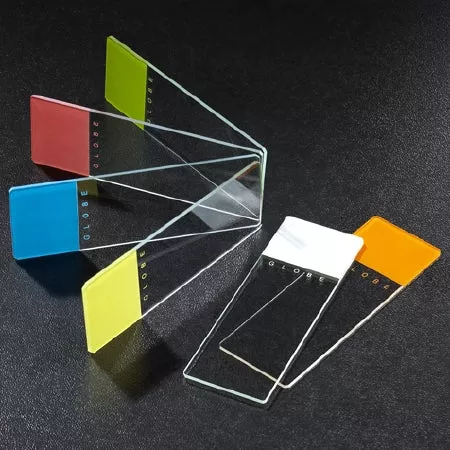 Globe Scientific Microscope Slide 1304 Series 25 X 75 X 1 mm Yellow Frosted End - M-680943-661 - Case of 1440