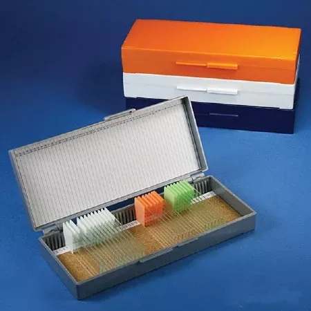 Globe Scientific Slide Storage Box Globe Scientific White ABS Plastic / Cork 50 Slide Capacity - M-895445-879 - Each