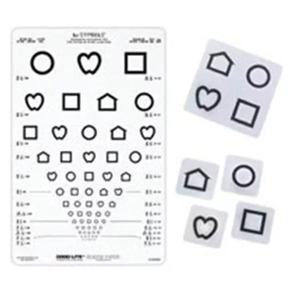 Good-Lite Chart Illiterate Vision Testing 10' Testing Distance 14x9" Ea (250412)