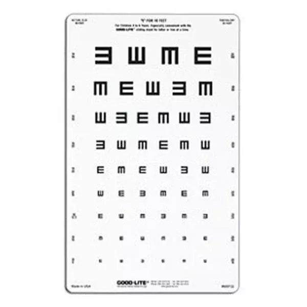 Good-Lite Chart Illiterate Vision Testing 10' Testing Distance 14x9" Ea (600722)