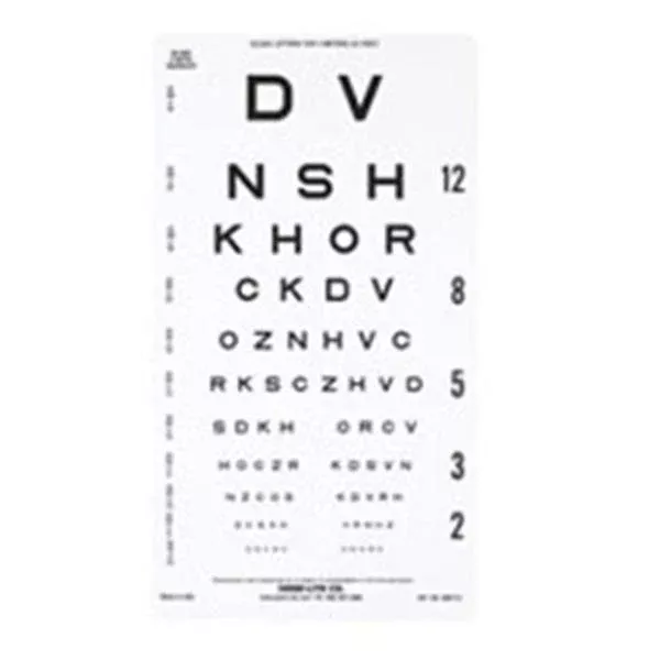 Good-Lite Chart Vision Testing 10' Testing Distance 10x18" Ea