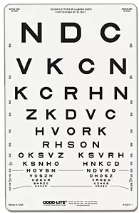 Good-Lite Eye Chart Good-Lite 10 Foot Measurement Acuity Test - M-821059-4479 | Each