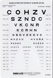 Good-Lite Eye Chart Good-Lite 40 cm Measurement Acuity Test - M-738008-2428 | Each