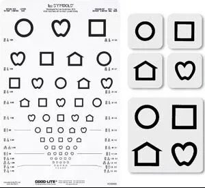 Good-Lite Eye Chart Lea Symbols 10 Foot Measurement Acuity Test - M-701547-2446 | Each
