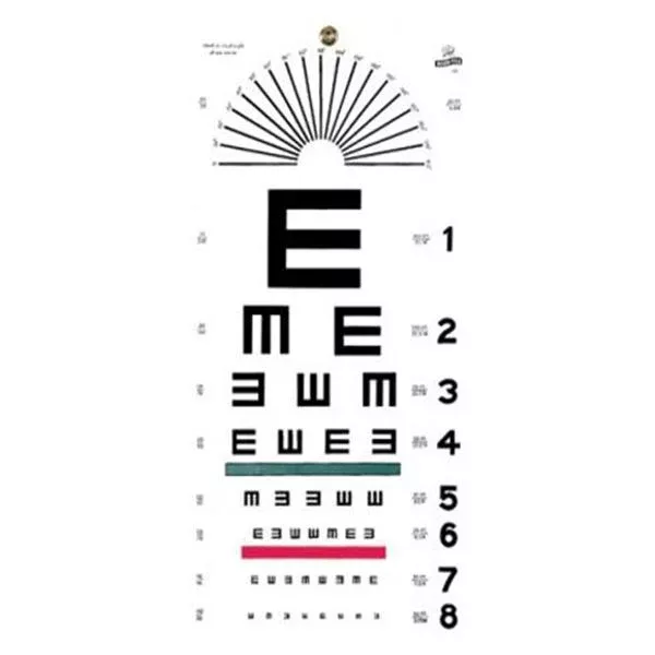 Graham-Field/Everest &Jennings Chart Illiterate Vision Testing 20' Testing Distance 14x9" Ea