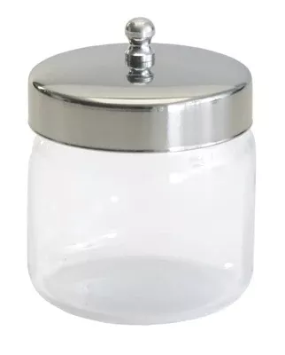Graham-Field/Everest &Jennings Cover Dressing Jar Silver Stainless Steel Ea